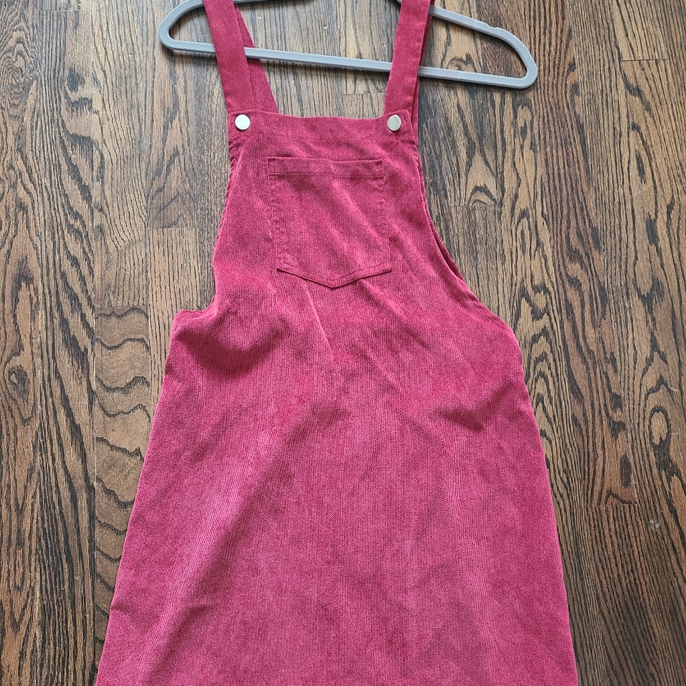 Burgundy Overall Dress